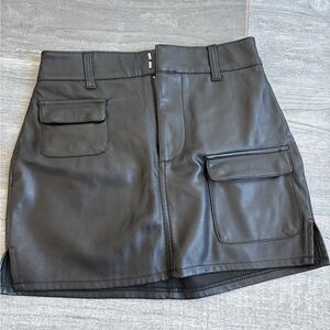 PacSun Black Faux Leather Skirt